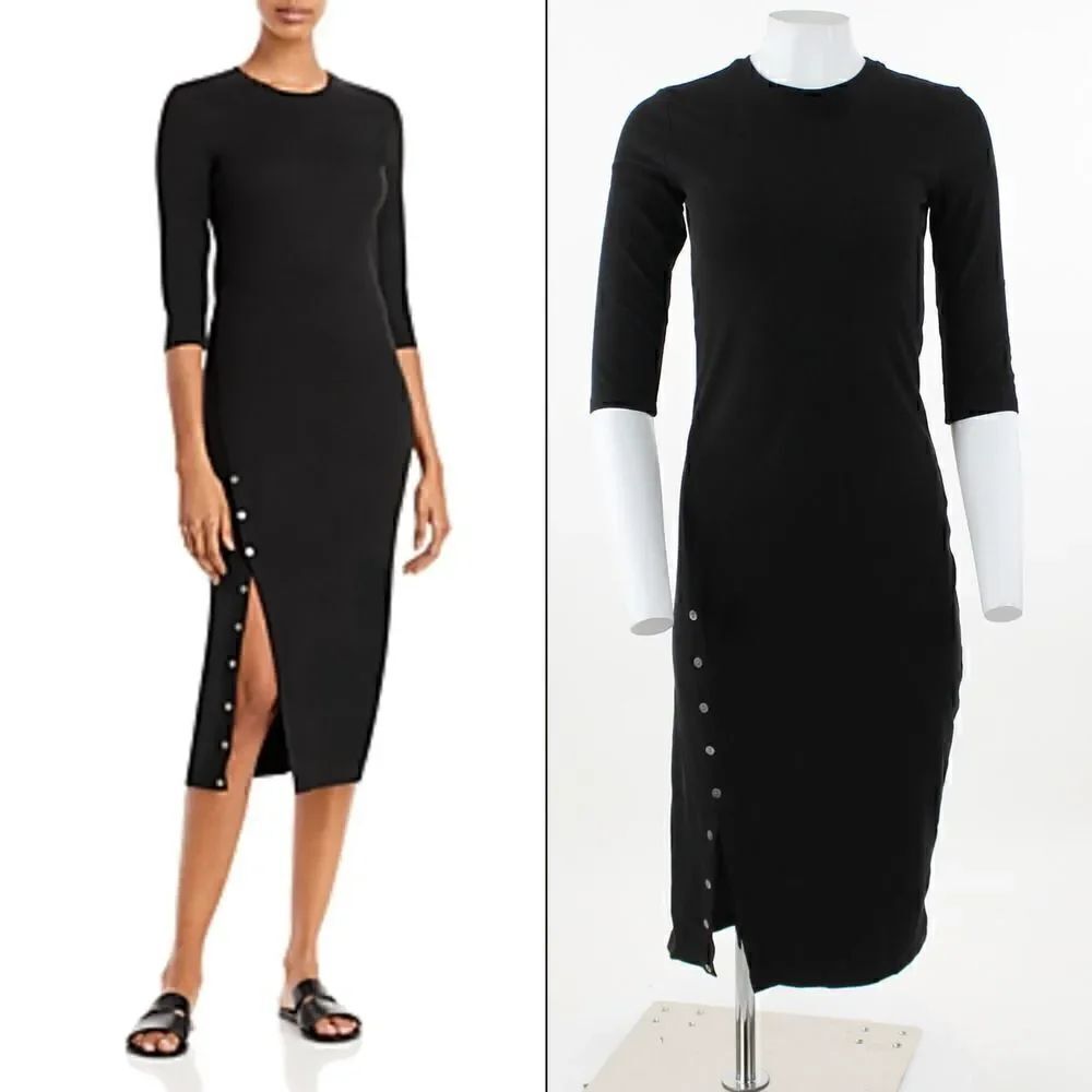 Theory Side Slit Midi Dress